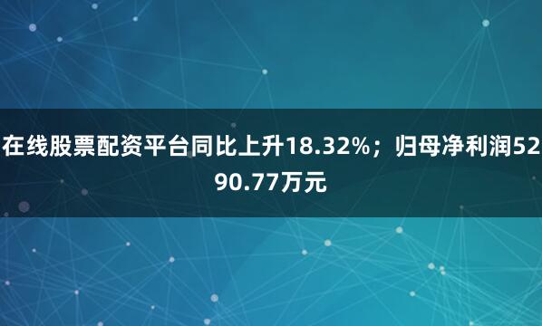 在线股票配资平台同比上升18.32%；归母净利润5290.77万元