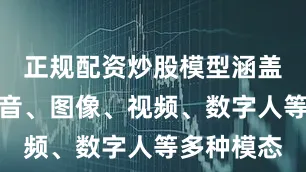 正规配资炒股模型涵盖语言、语音、图像、视频、数字人等多种模态