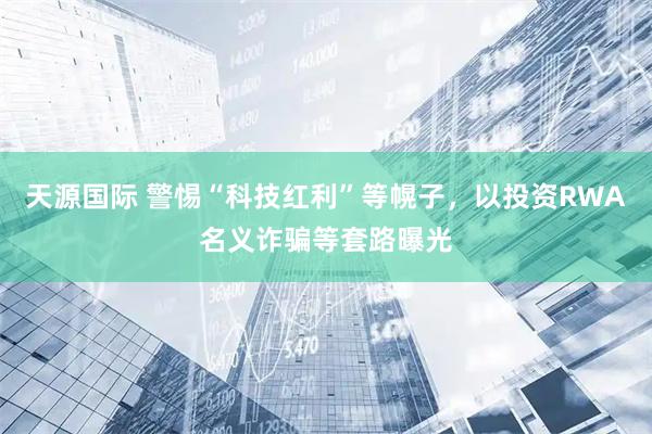 天源国际 警惕“科技红利”等幌子，以投资RWA名义诈骗等套路曝光
